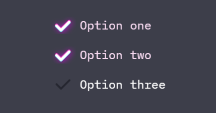 checkbox neon effekt