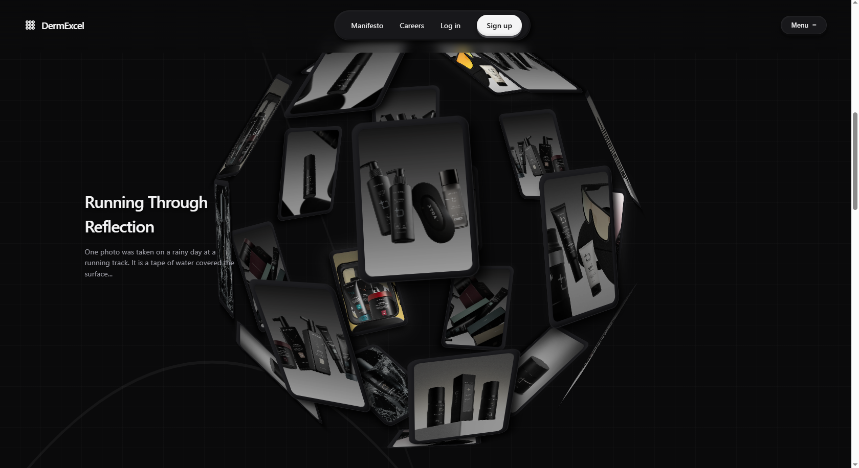 3D Website Animated Darkstyle circle