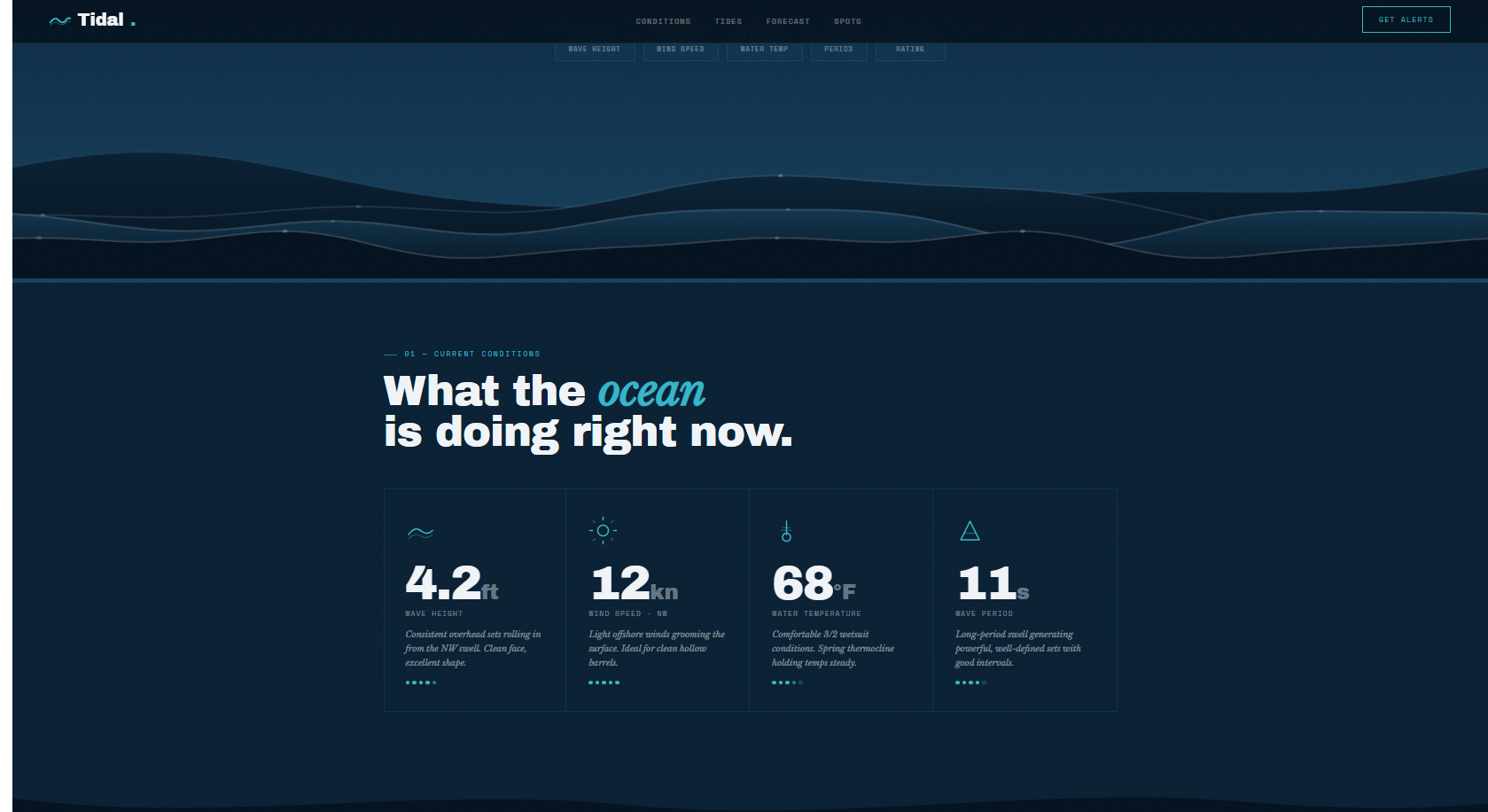animated blue water website