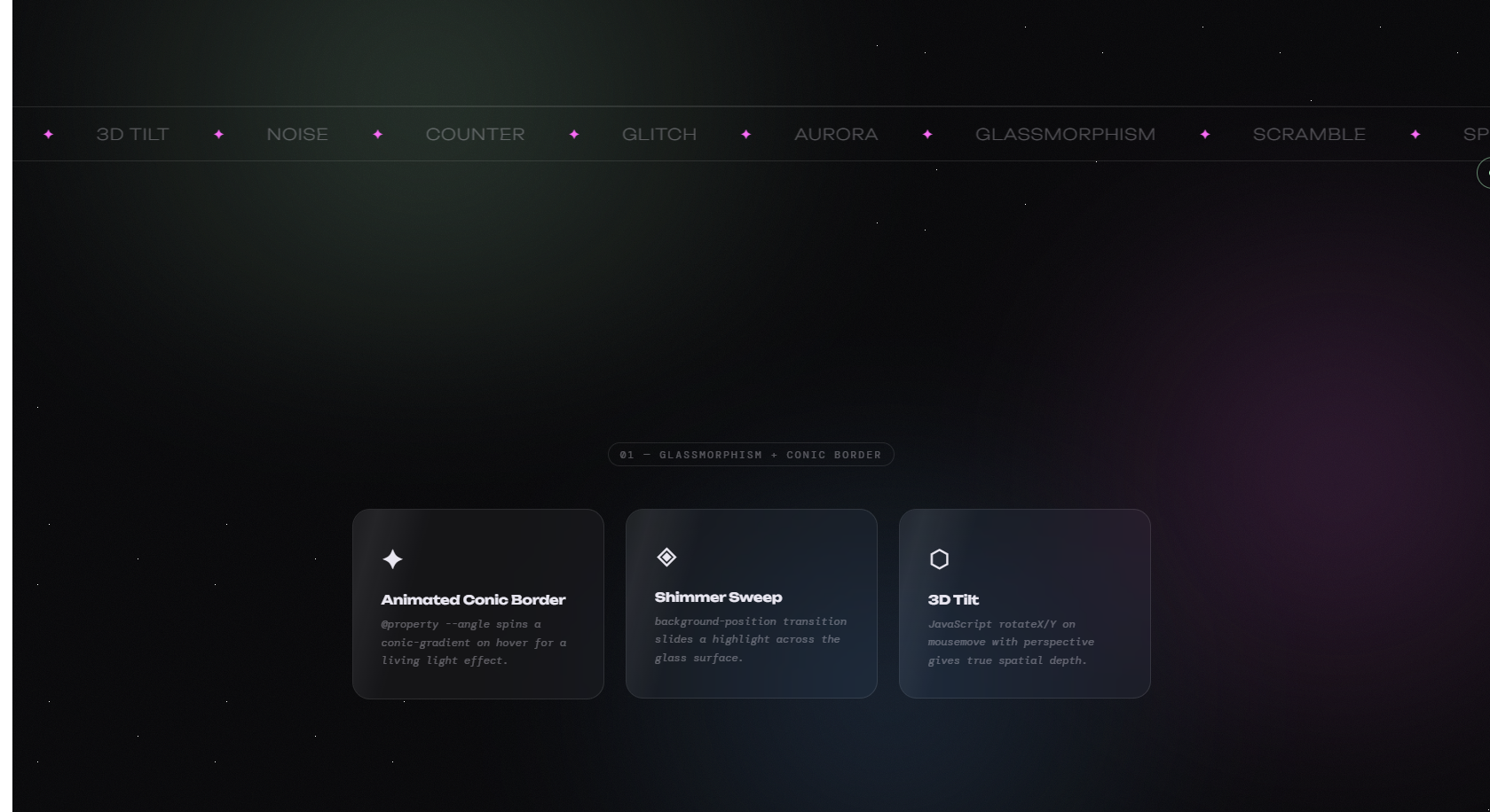 neon website modern