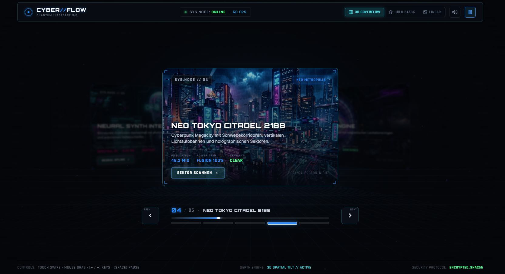 Moderner Swiper – Vorschau des kostenlosen Html Templates