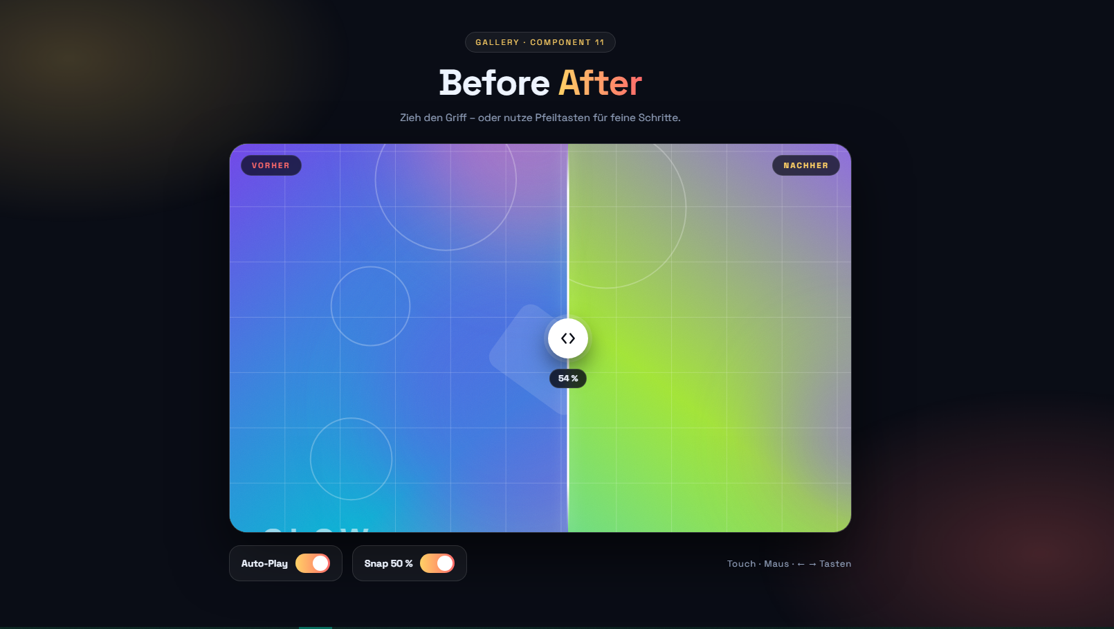 before after – kostenloses Template