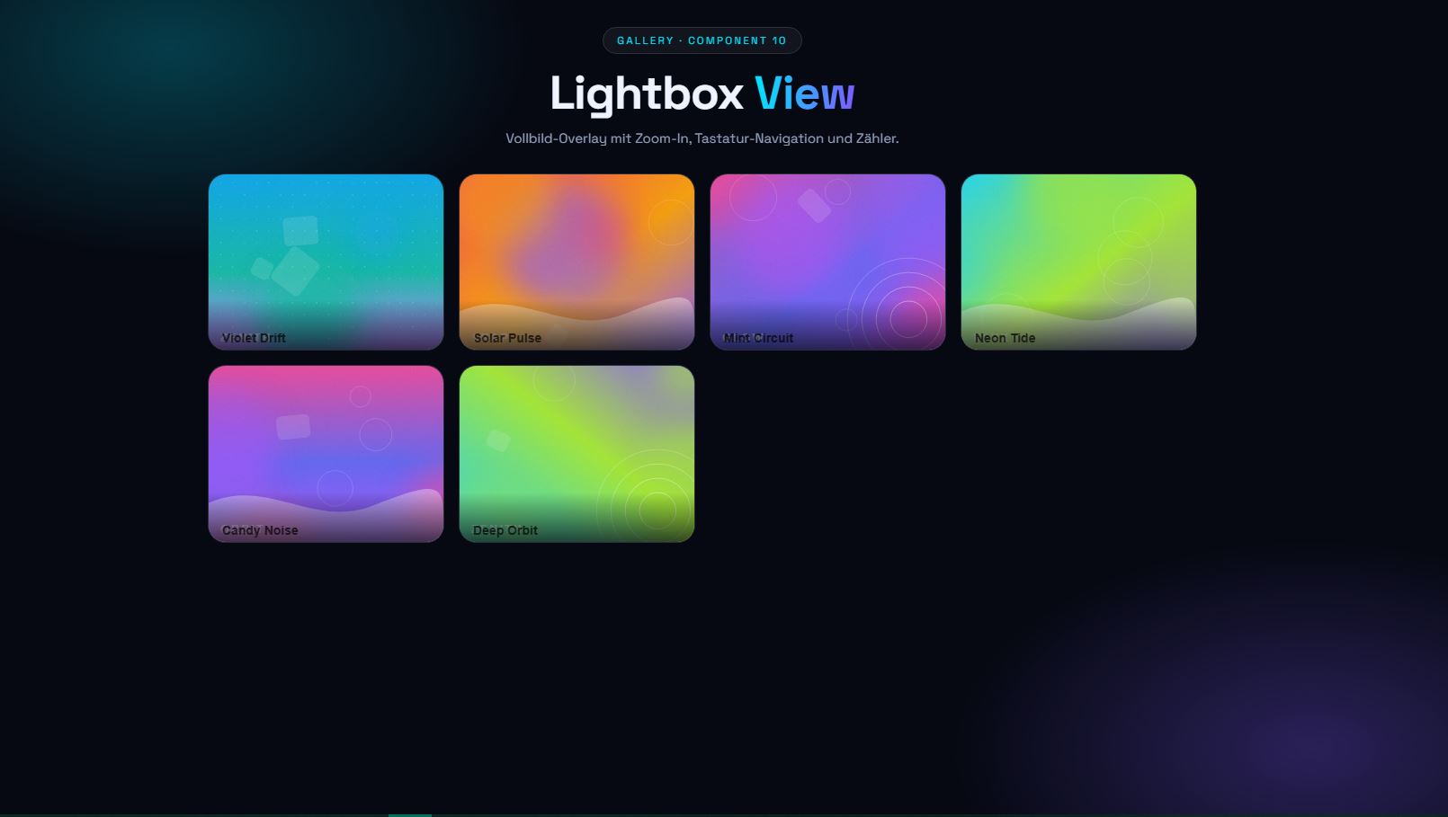 Lightbox View – kostenloses Template