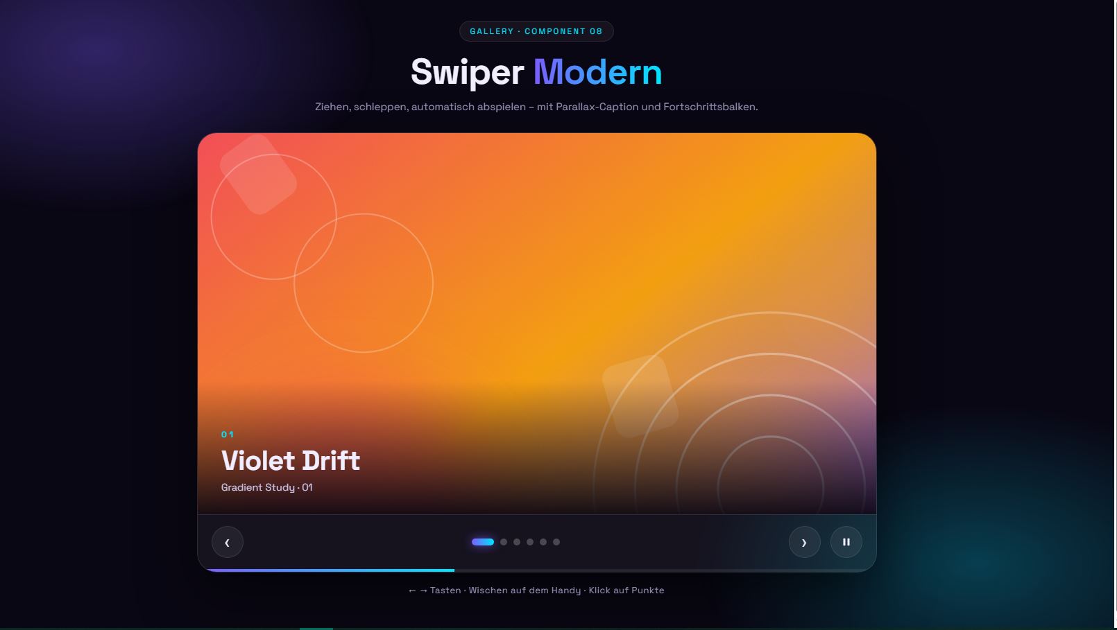 Swiper Modern – kostenloses Template