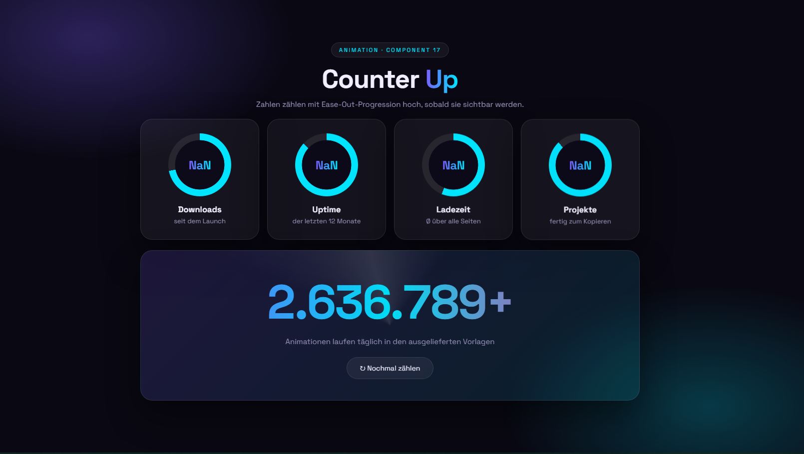 Counter Up – Vorschau des kostenlosen HTML & CSS Templates