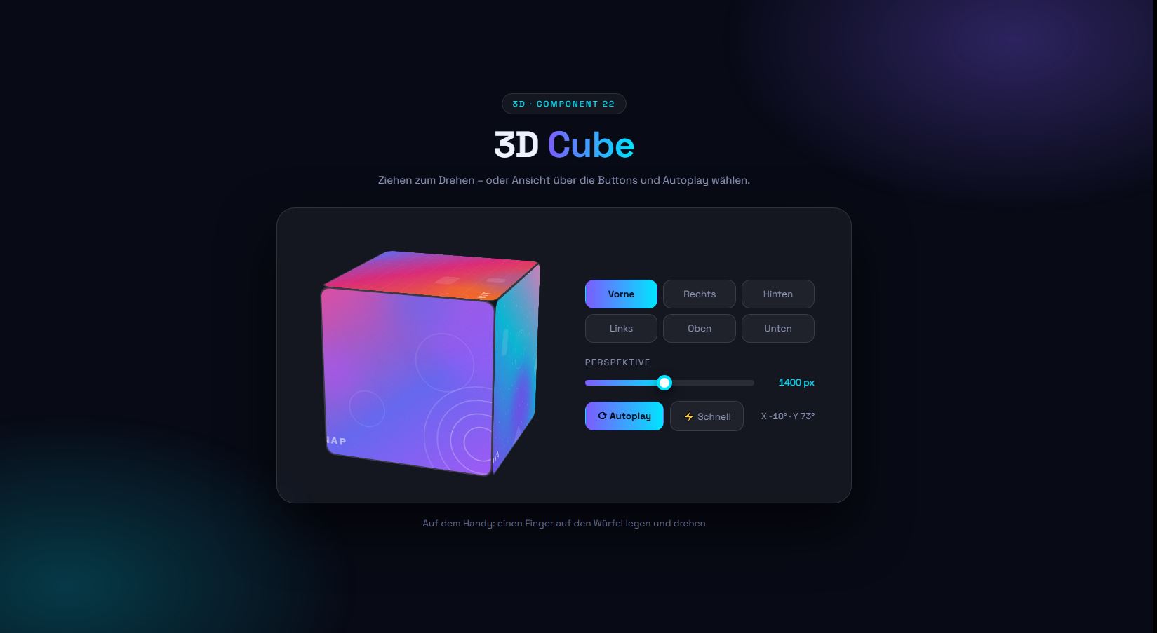 Cube Spin – kostenloses Template
