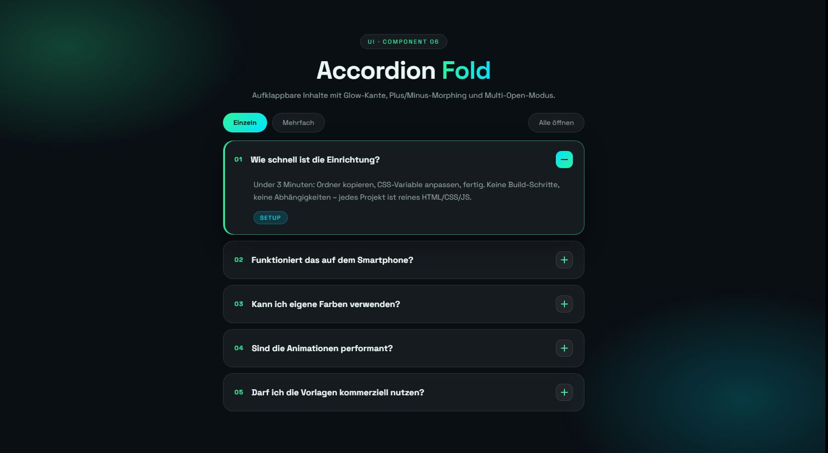 Accordion Fold – kostenloses Template