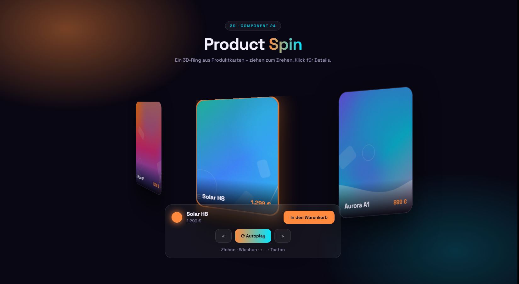 Product Spin – kostenloses Template